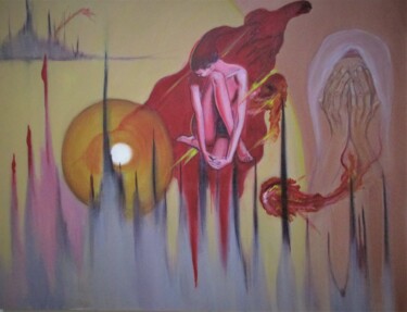 Картина под названием "It came by  surprise" - Cyril Harris, Подлинное произведение искусства, Акрил