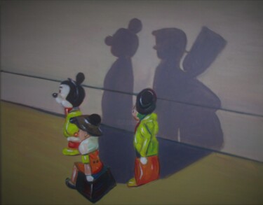 Картина под названием "The Mystery Trip" - Cyril Harris, Подлинное произведение искусства, Акрил