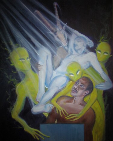 Painting titled "The return of Azezel" by Cyril Harris, Original Artwork, Acrylic