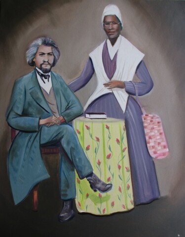 Peinture intitulée "Frederick Douglass…" par Cyril Harris, Œuvre d'art originale, Huile