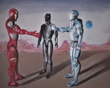 Painting titled "The Peace Pact" by Cyril Harris, Original Artwork, Acrylic
