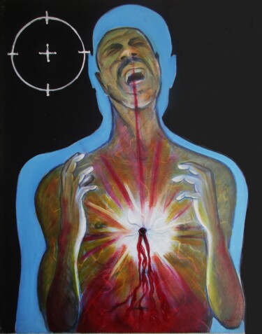 Картина под названием "The Target II" - Cyril Harris, Подлинное произведение искусства, Масло