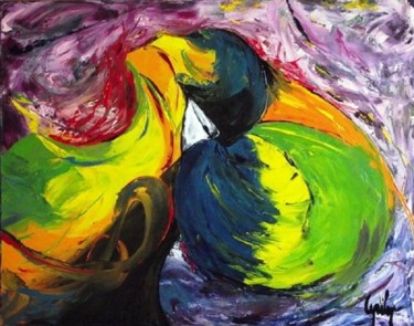 Peinture intitulée "passion" par Cyril Lagorce, Œuvre d'art originale, Huile