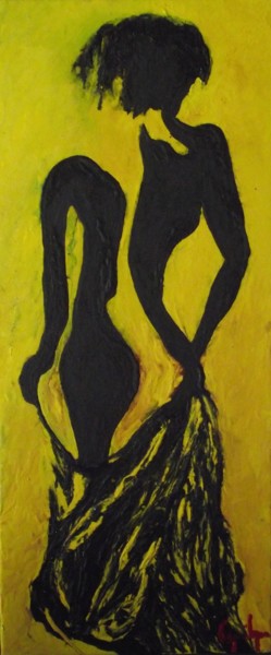 Peinture intitulée "Elle est troublante" par Cyril Lagorce, Œuvre d'art originale, Huile