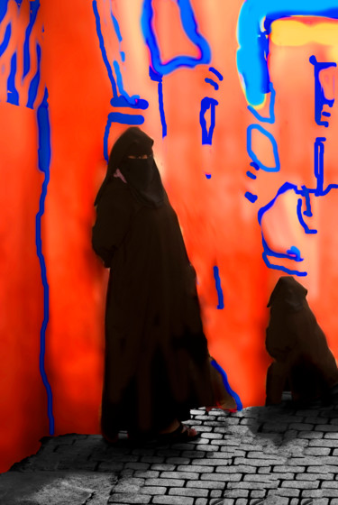 Photographie intitulée "Dames de Marrakech" par Cyril Pujol, Œuvre d'art originale, Photographie numérique