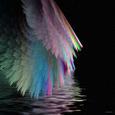 Arte digital titulada "AILES ANGELIQUES" por Cyrillia Art Déco, Obra de arte original, Trabajo Digital 2D Montado en Aluminio