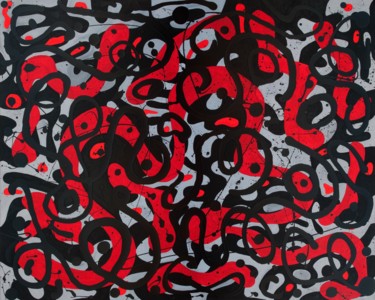 Malerei mit dem Titel "Obliterates Existen…" von Cyril Walker, Original-Kunstwerk, Emaille