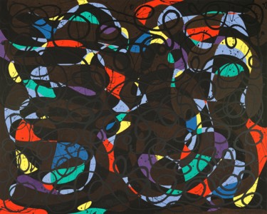 Malerei mit dem Titel "Indestructible Soul" von Cyril Walker, Original-Kunstwerk, Emaille