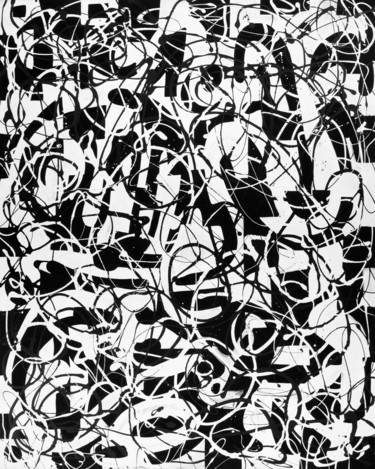 Malerei mit dem Titel "Convergence" von Cyril Walker, Original-Kunstwerk, Emaille