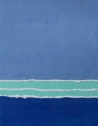 Pintura titulada "Beach Break" por Cyril Walker, Obra de arte original, Oleo