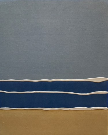 Schilderij getiteld "La Jolla Shores" door Cyril Walker, Origineel Kunstwerk, Olie