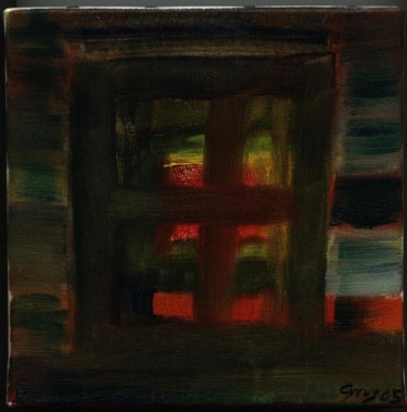 Peinture intitulée "Fenêtre" par Cyrus, Œuvre d'art originale, Huile