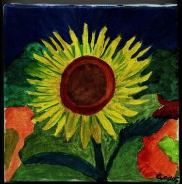 Painting titled "Tournesol" by Cyrus, Original Artwork, Oil