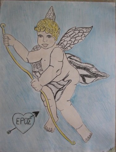 Schilderij getiteld "Eros" door Cyrus, Origineel Kunstwerk, Anders