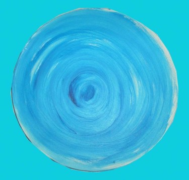 Peinture intitulée "Tourbillon bleu" par Cyrus, Œuvre d'art originale, Acrylique Monté sur Châssis en bois