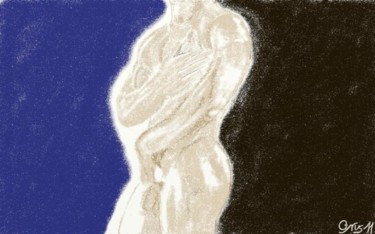Рисунок под названием "Homme nu" - Cyrus, Подлинное произведение искусства