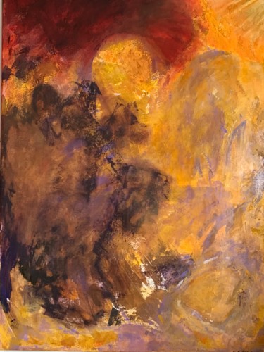 Peinture intitulée "Embrassé par la lum…" par Cythara-Martine Gercault, Œuvre d'art originale, Acrylique