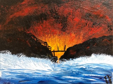 Painting titled "BRIDGE" by Cyzz0r, Original Artwork, Acrylic