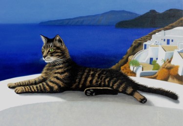 Peinture intitulée "Santorini" par Czart, Œuvre d'art originale, Acrylique