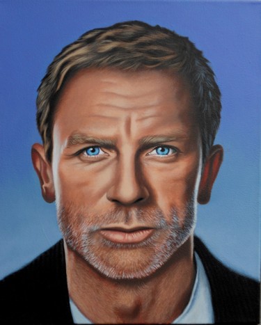 Painting titled "James Bond Daniel C…" by Czart, Original Artwork, Acrylic
