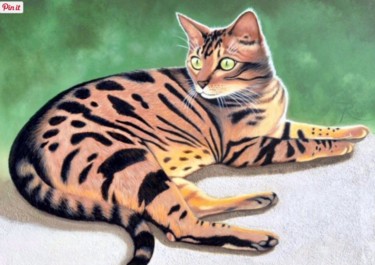 Pintura titulada "Le tigré" por Czart, Obra de arte original, Acrílico