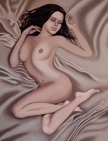 Painting titled "Soft satin" by Czart, Original Artwork, Acrylic