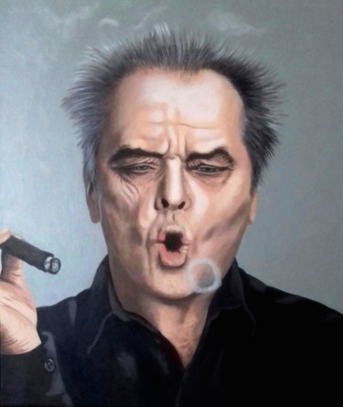 Peinture intitulée "Jack Nicholson" par Czart, Œuvre d'art originale, Acrylique