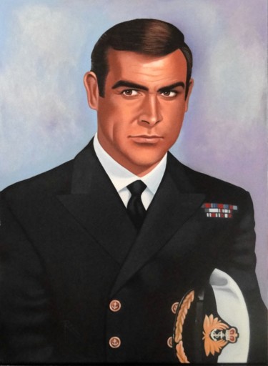 Peinture intitulée "Sean Connery 007" par Czart, Œuvre d'art originale, Acrylique