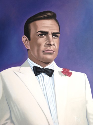 Painting titled "Sean Connery" by Czart, Original Artwork, Acrylic