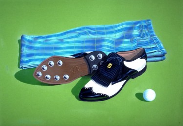 Peinture intitulée "Golf shoes" par Czart, Œuvre d'art originale, Acrylique