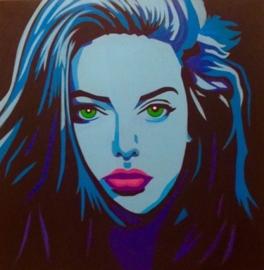 Painting titled "Angie" by Czart, Original Artwork, Acrylic