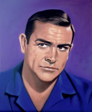 Peinture intitulée "Sean-Connery" par Czart, Œuvre d'art originale, Acrylique