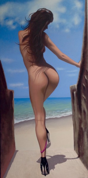 Painting titled "LISA" by Czart, Original Artwork, Acrylic