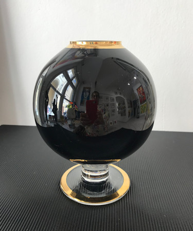 Black Vase Design intitulée "Black Vase" par Czech Art Glass, Œuvre d'art originale, Art de la table