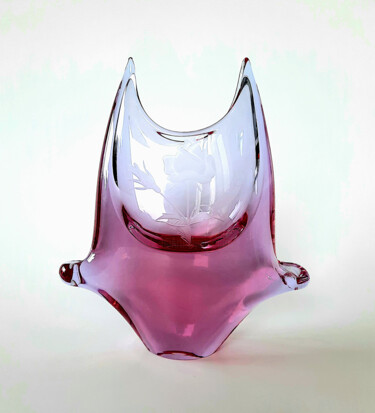 Художественная композиция под названием "Artisitc vase- Milo…" - Czech Art Glass, Подлинное произведение искусства, Столовое…
