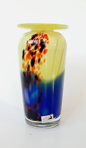 Diseño titulada "Colorful Vase-Ateli…" por Czech Art Glass, Obra de arte original, Arte de mesa