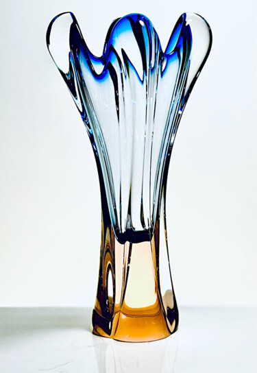 Художественная композиция под названием "Sommerso Vase -Jose…" - Czech Art Glass, Подлинное произведение искусства, Столовое…