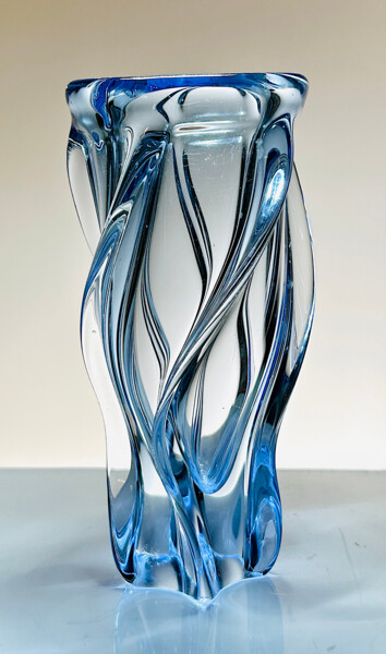 Design titled "Sommerso Blue Vase…" by Czech Art Glass, Original Artwork, Table art