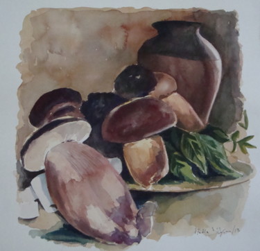 Painting titled ""SAPORE D'AUTUNNO"…" by M.D-Agostino, Original Artwork, Watercolor