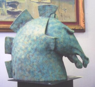 Sculpture intitulée "cavallo" par D'Ambros Aferrigno, Œuvre d'art originale