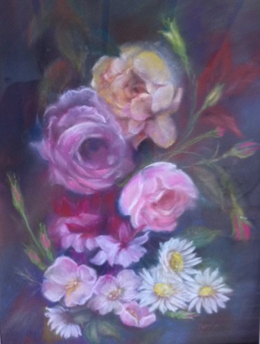Peinture intitulée "fleurs-2.jpg" par Marie-Lise Courtel, Œuvre d'art originale