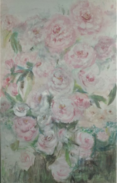 Peinture intitulée "roses-r.jpg" par Marie-Lise Courtel, Œuvre d'art originale, Acrylique