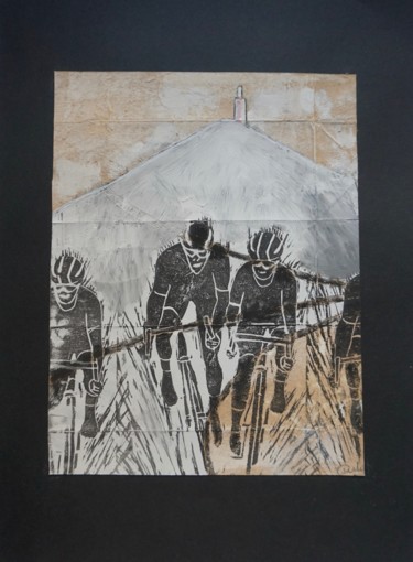 Printmaking titled "Mont Ventoux" by Dominique Duhot, Original Artwork, Engraving