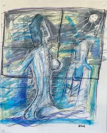 Картина под названием "Instant ultime" - D’Joon, Подлинное произведение искусства, Акварель