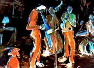 Painting titled "jazz." by Danielle Legendre, Original Artwork