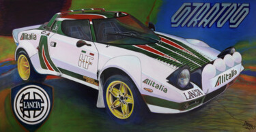 Pintura intitulada "Lancia Statos HF Ra…" por D-Marko-O, Obras de arte originais, Acrílico