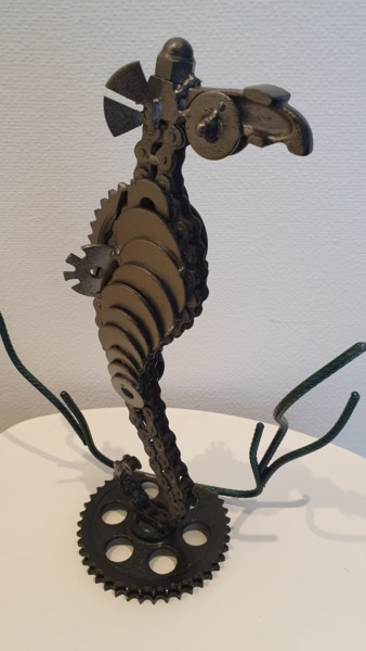 Scultura intitolato "Hippocampe Métal" da D.S.A.Rt, Opera d'arte originale, Metalli