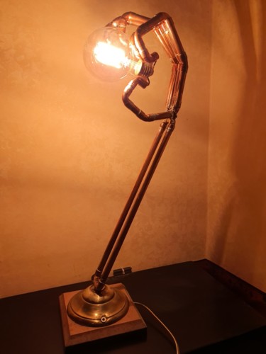 Rzeźba zatytułowany „Bras Lampe” autorstwa D.S.A.Rt, Oryginalna praca, Metale
