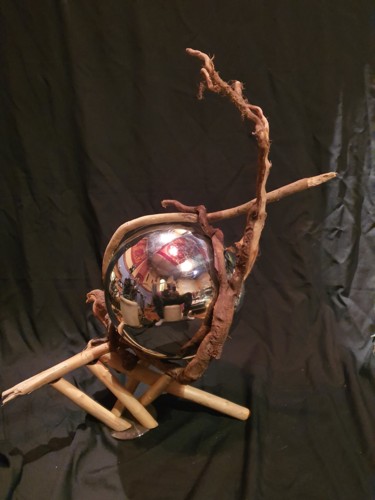 Sculpture intitulée "La Sphère" par D.S.A.Rt, Œuvre d'art originale, Aluminium