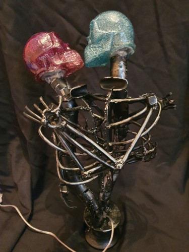 Sculpture titled "Too Old Loving Coup…" by D.S.A.Rt, Original Artwork, Metals